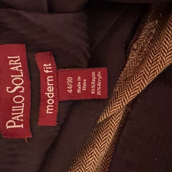 Paulo Solari Dress Pants Size 42x30  Light Brown - Picture 5 of 5